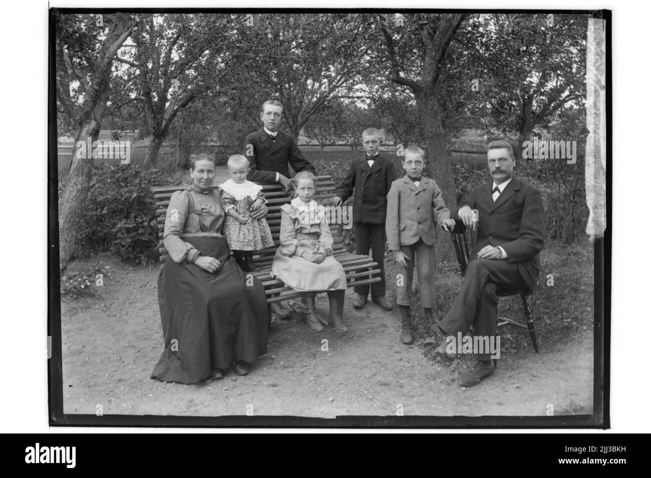 Familie 7 Menschen.Erik Ljudin Stockfoto