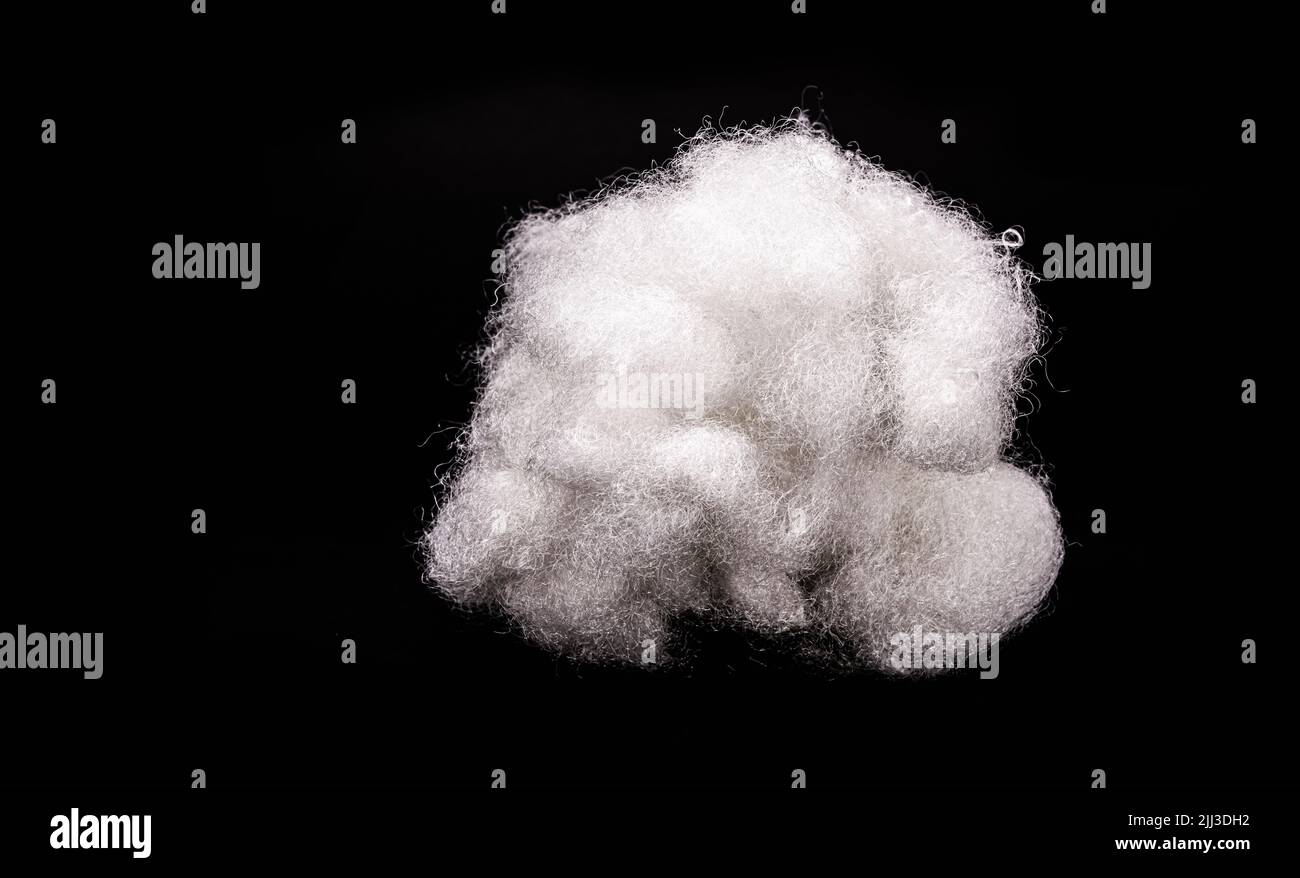 Polyester, Silikon oder Glasfaser, eine synthetische Faser, die aus Ethylen, einem thermoplastischen Polymer, durch ein Verfahren namens Polymerisation hergestellt wird Stockfoto