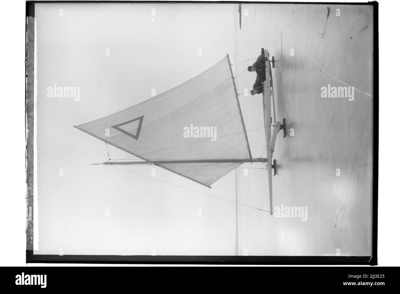 Hjälmareisenisjakt, 2 Menschen.Sven Ljungvall Stockfoto