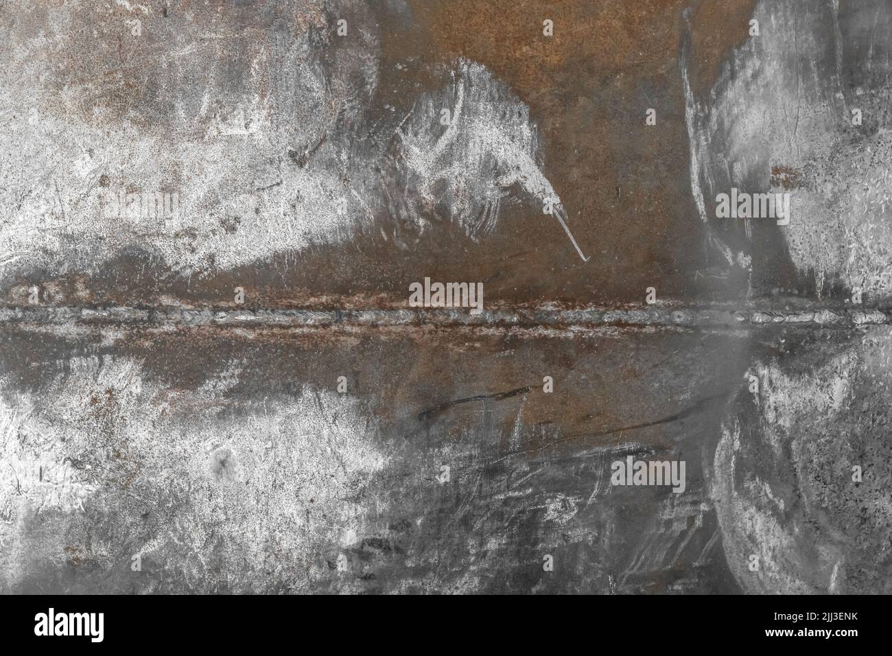 Schweißlichtbogen Code Stahl rostige Elektrode Schlacke Inklusion Arbeit Metallindustrie. Stockfoto