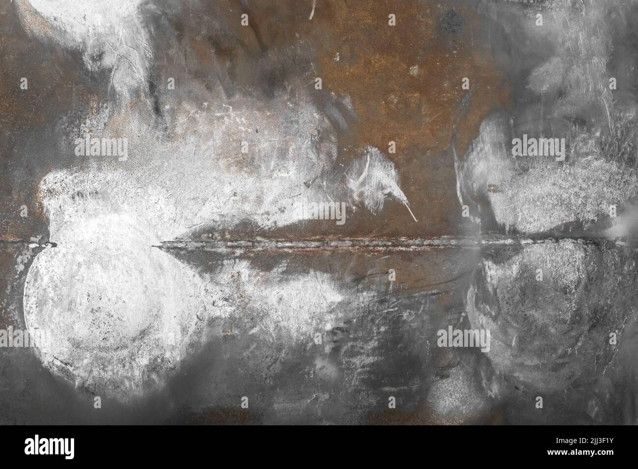 Schweißlichtbogen Code Stahl rostige Elektrode Schlacke Inklusion Arbeit Metallindustrie. Stockfoto