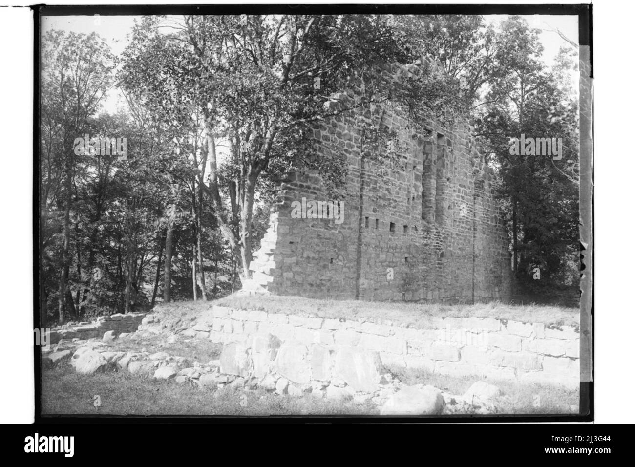Riseberga Klosterruine, Südwand. Kapitän Linman Stockfoto