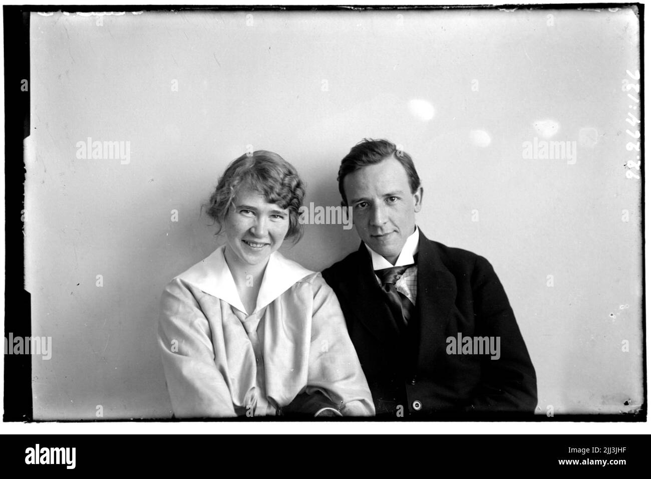 Hålahult Sanatorium, Innenraum, Porträt von Mann und Frau, Arzt manuell v.h. Steffen 1/1 1920 - 15/8 1922 Stockfoto