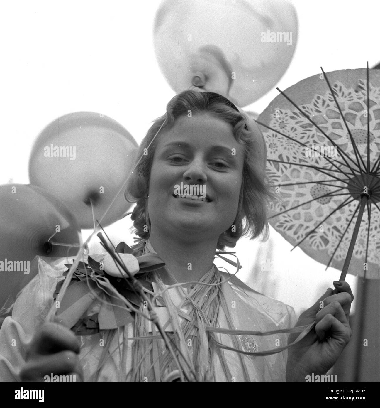 Student und reale Prüfung in Örebro.Maj 1956. Stockfoto