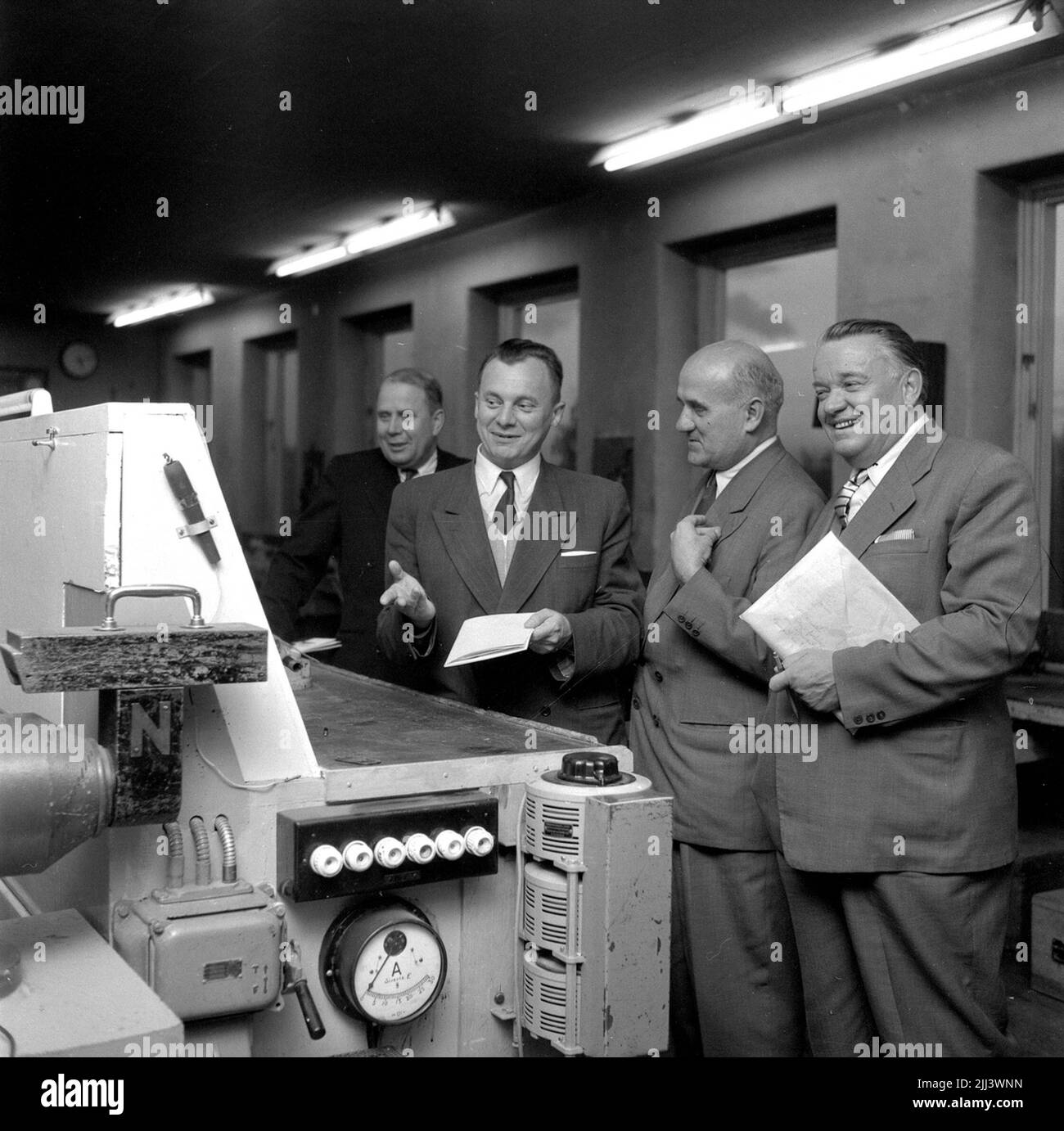Pole auf Örebro Besuch.14. Oktober 1958. Stockfoto