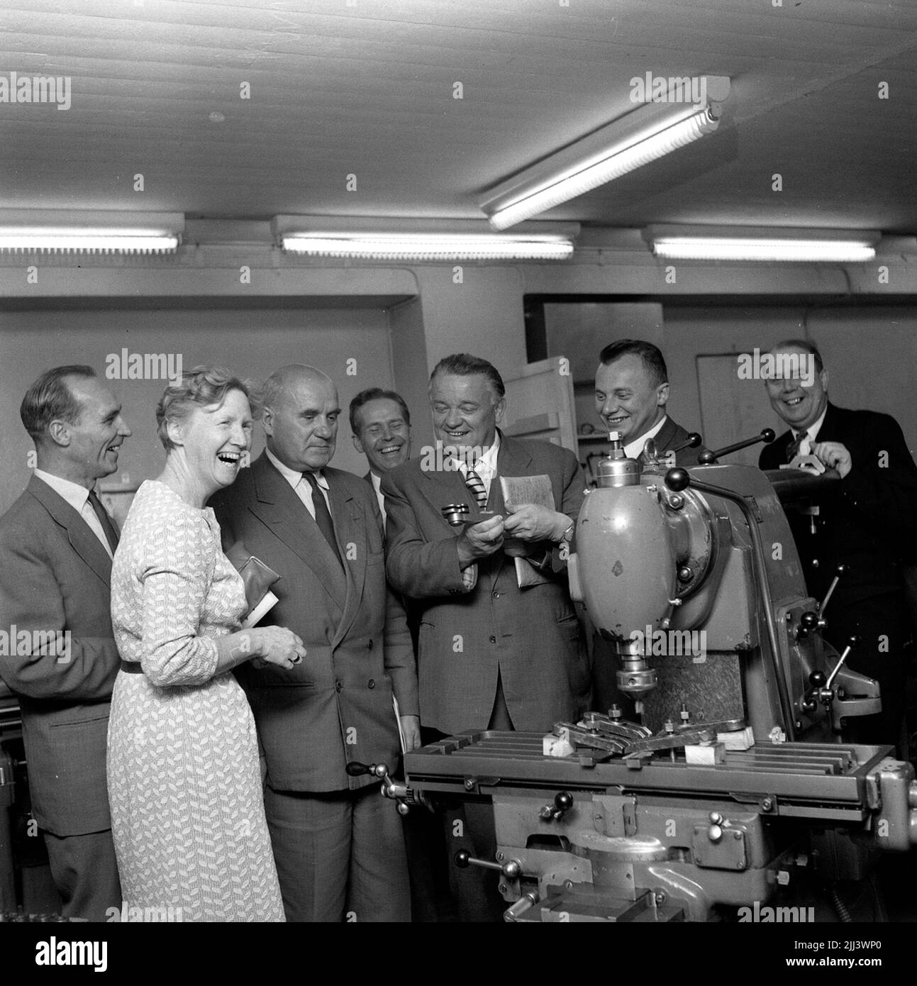 Pole auf Örebro Besuch.14. Oktober 1958. Stockfoto