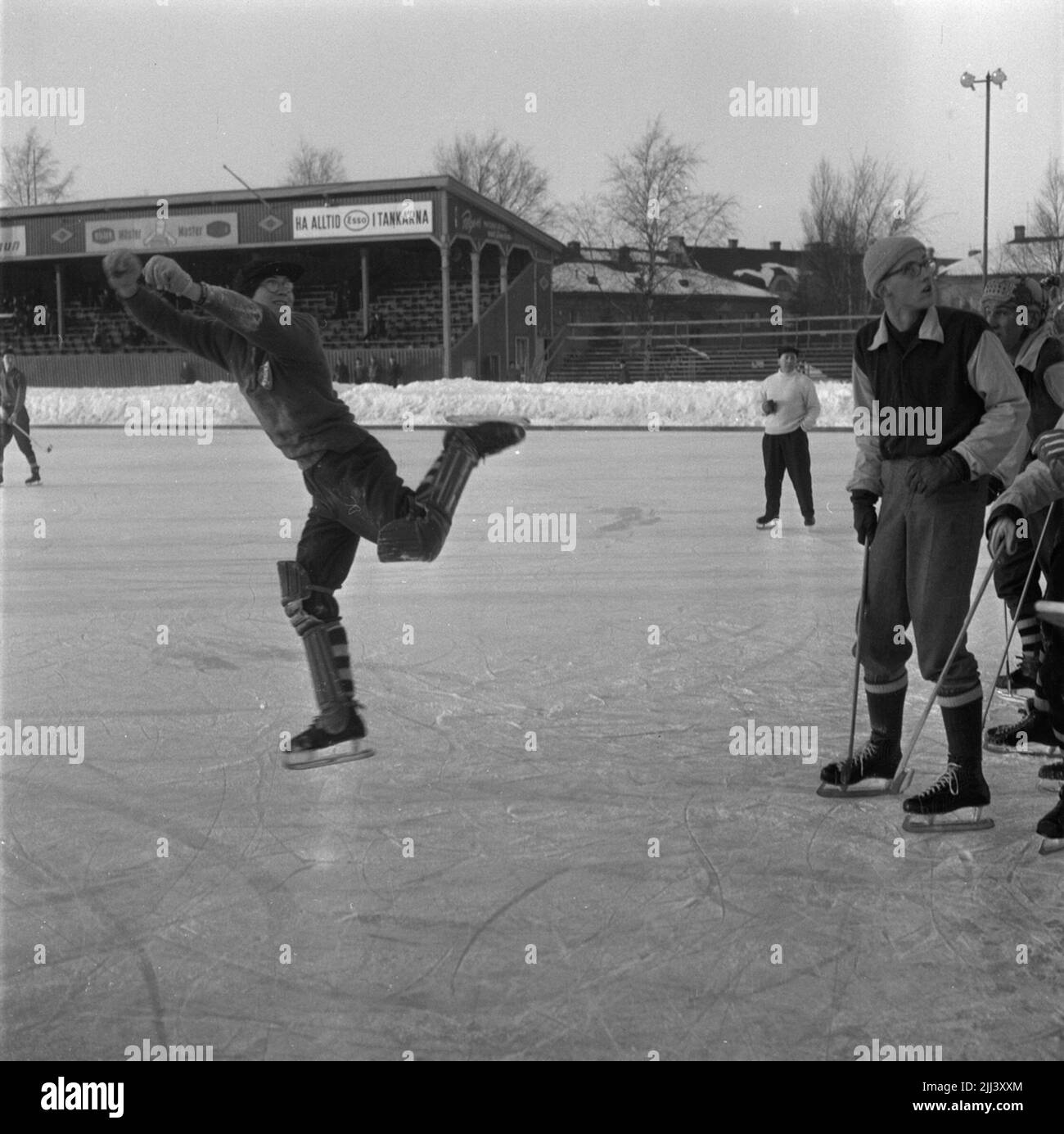 Bandy.7 Februar 1959. Stockfoto