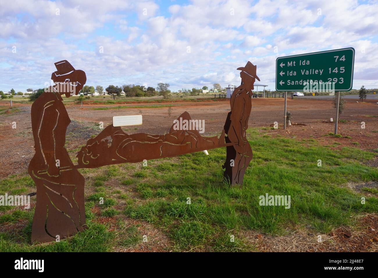 Golden Quest Discovery Trail-Skulptur Stockfoto