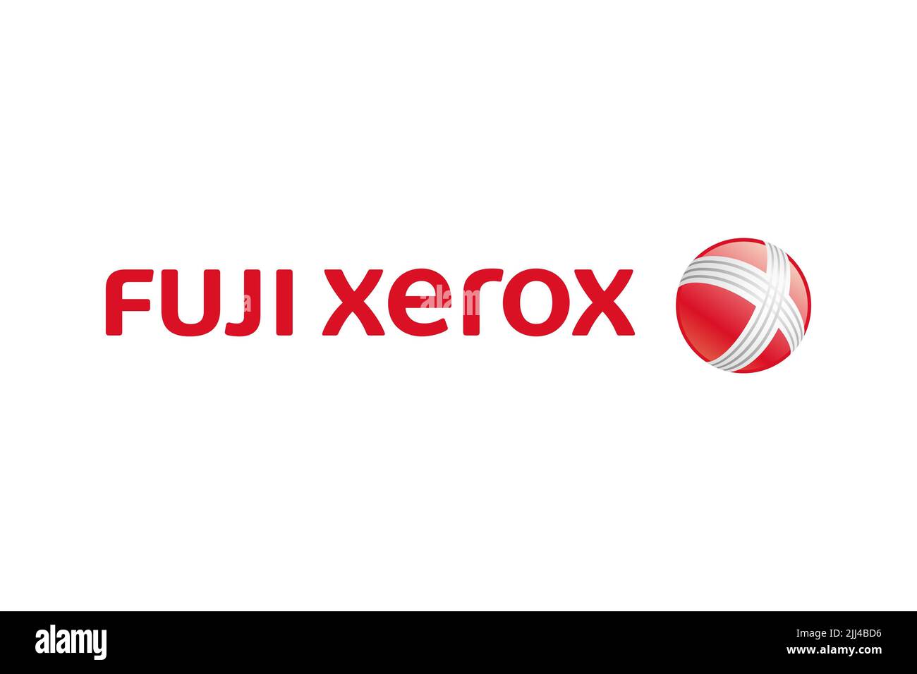 Fuji Xerox, Logo, Weisser Hintergrund Stockfoto