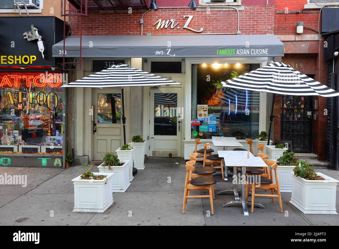 Mr Z Chinese Cuisine, 313 6. Ave, New York, NYC Foto von einem chinesischen Restaurant im Stadtteil Greenwich Village in Manhattan. Stockfoto
