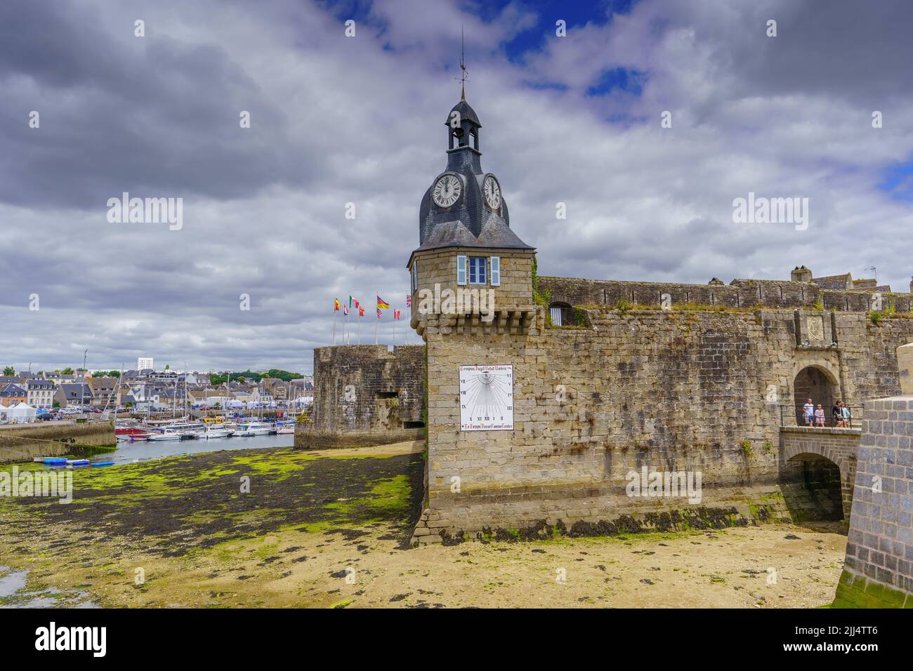 Die ummauerte Stadt Concarneau (Frankreich) Stockfoto