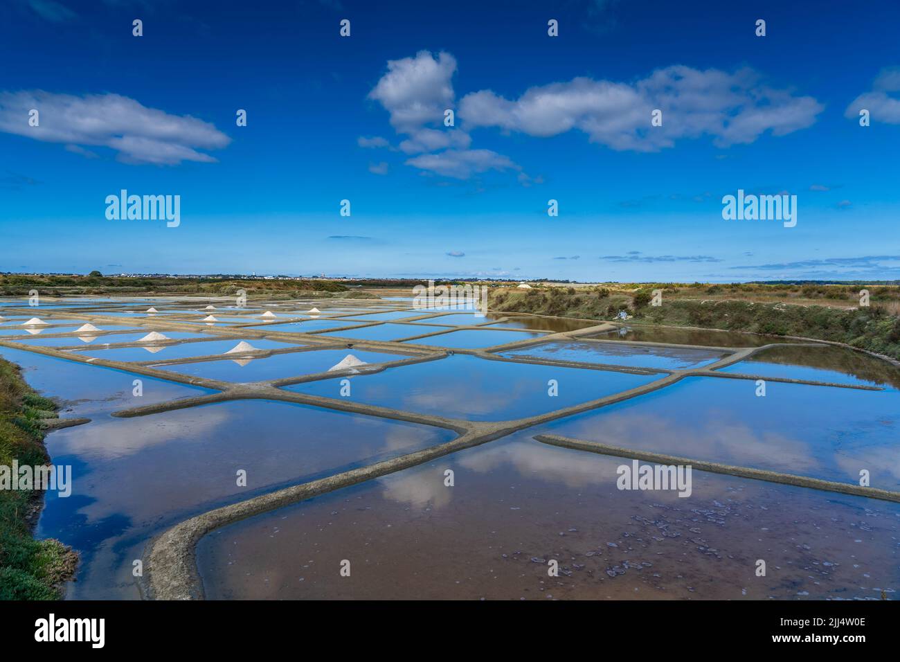 Guerand Salzebenen Stockfoto