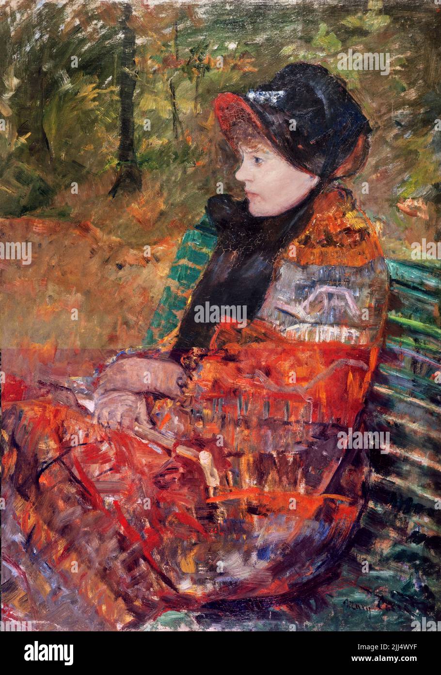 Herbst, Porträt von Lydia Cassatt (1880) von Mary Cassatt. Original Portrait Gemälde aus der öffentlichen Institution Paris Musées. Digital verbessert durch r Stockfoto