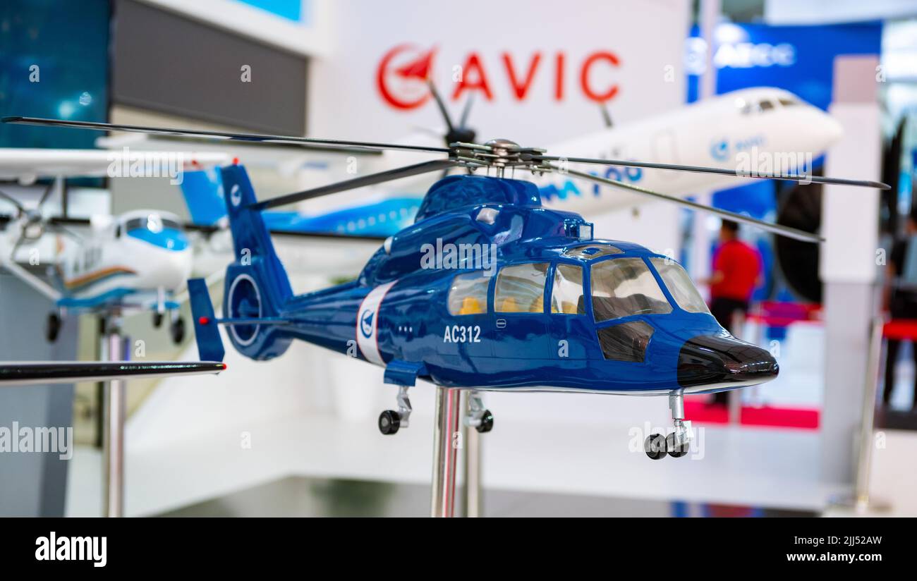 30. August 2019, Region Moskau, Russland. Nachbau des chinesischen Mehrzweckhubschraubers Avicopter AC312 Stockfoto