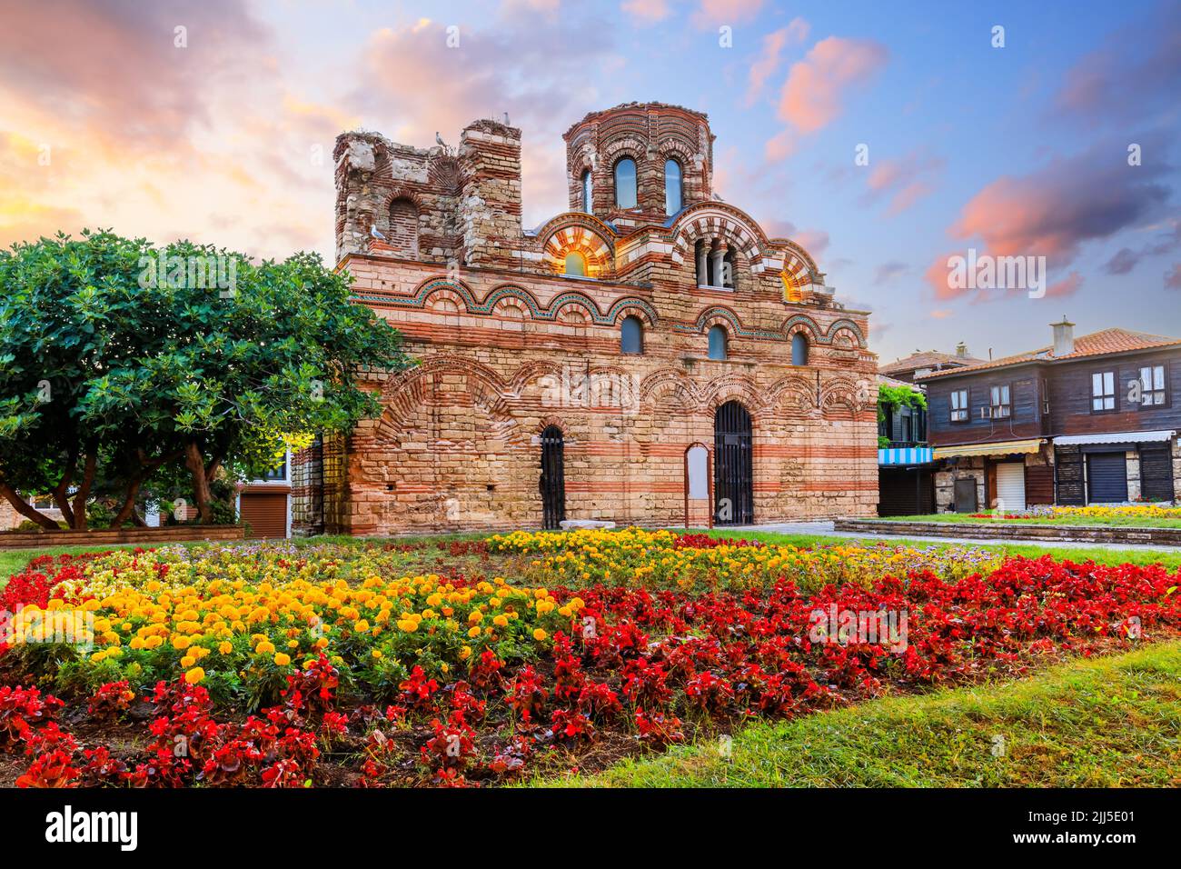 Nessebar (Nessebar), Bulgarien. Die alte Stadt Nessebar, Kirche Christi Pantokrator. Black Sea Coast, Burgas. Stockfoto