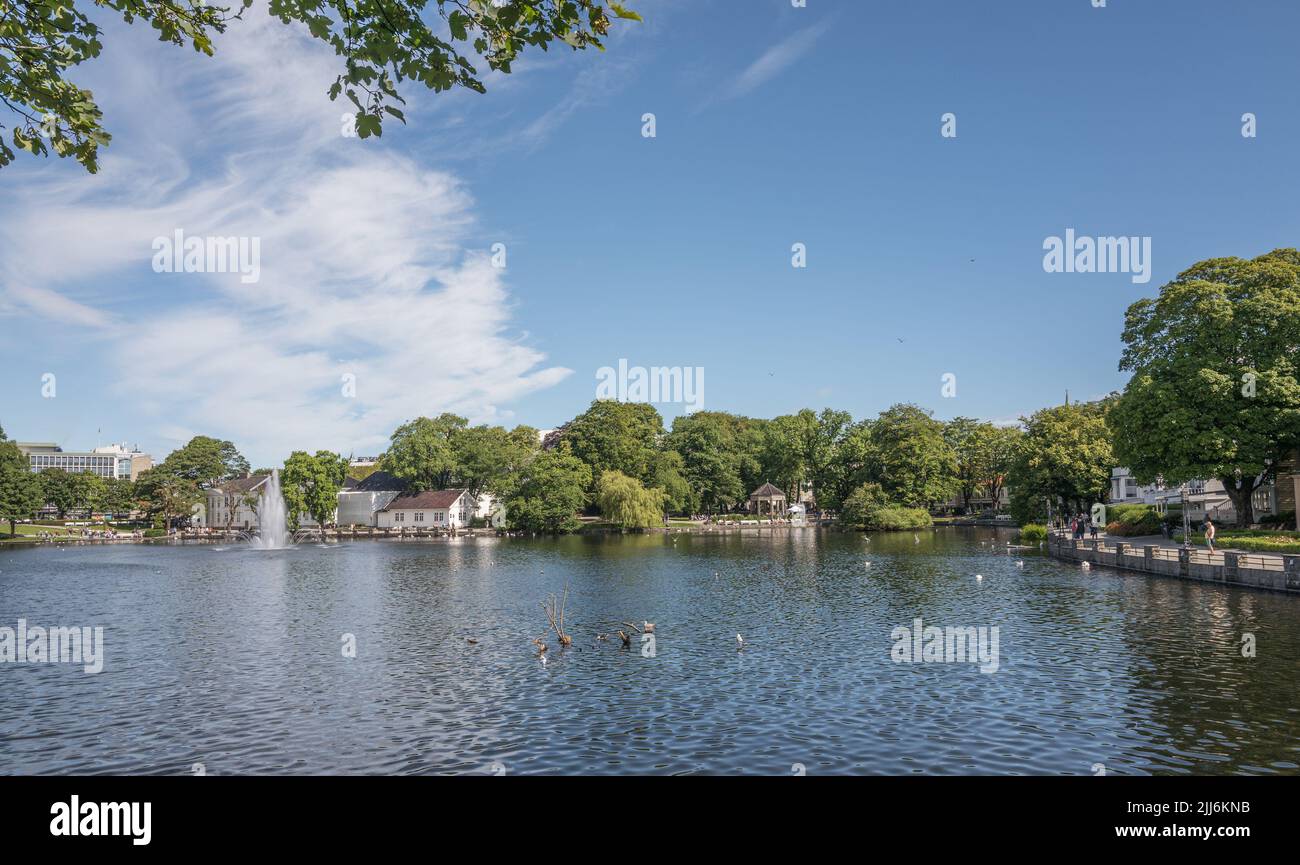 Stadtpark Byparken in Stavanger, Norwegen. Stockfoto