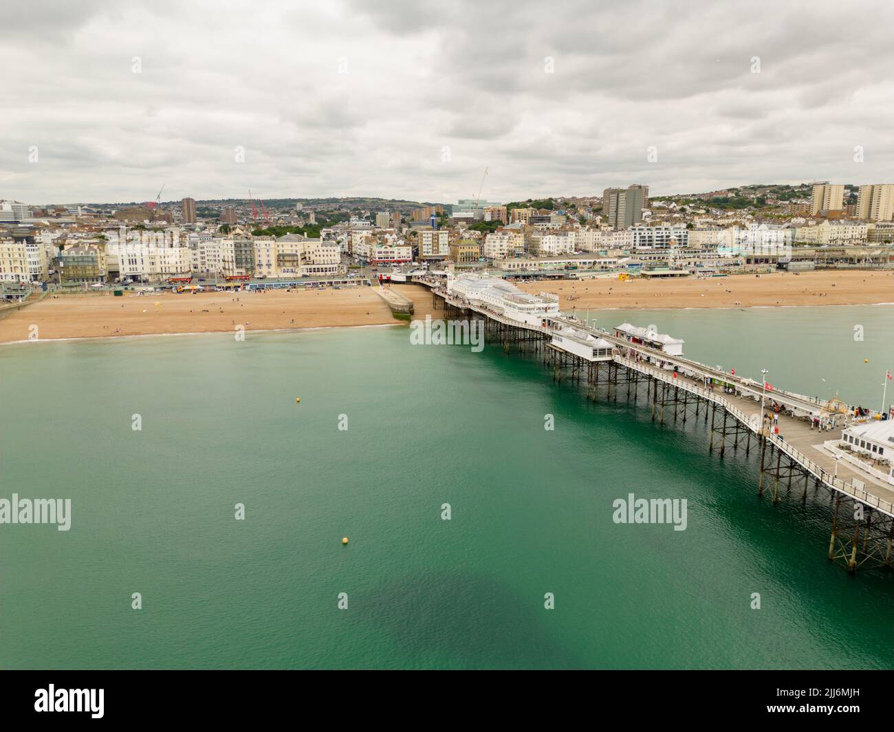 Luftaufnahme Brighton Palace Pier Sommer 2022 Stockfoto