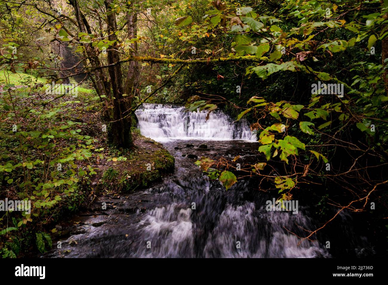 Glencar Waterfall Walk im County Leitrim, Irland. Stockfoto