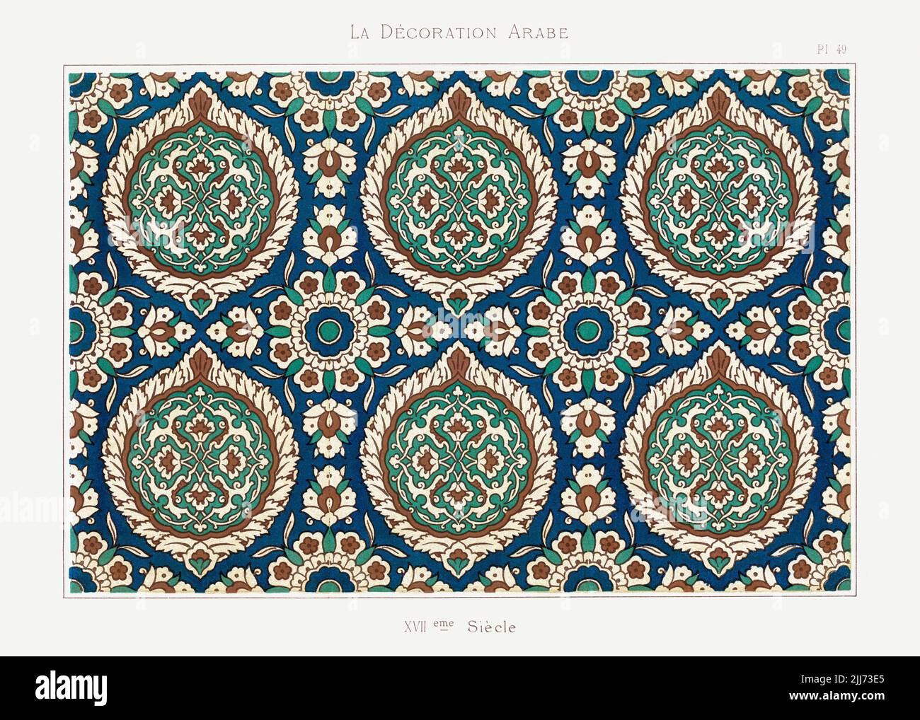 La Decoration Arabe, Teller-Nr. 49, Emile Prisses d’Avennes. Digital