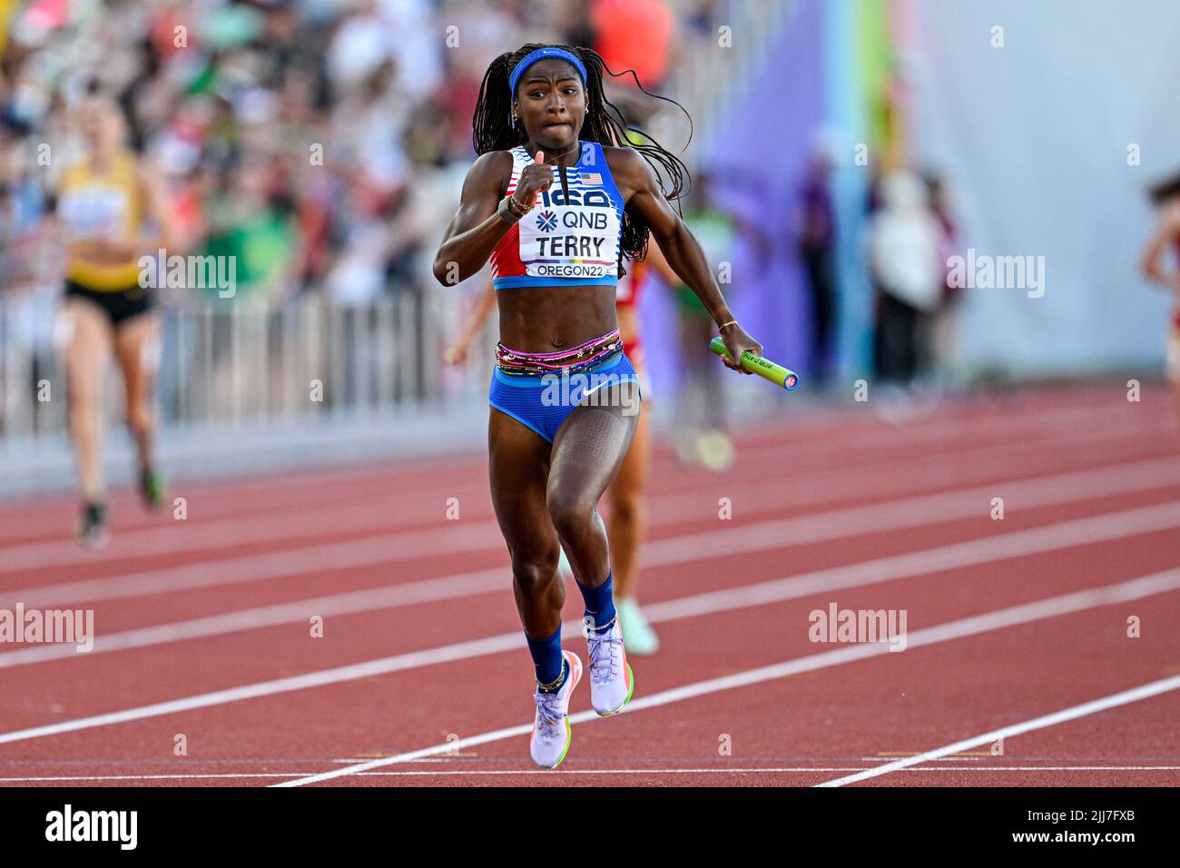 EUGENE, USA 23. JULI Twanisha Terry aus den USA tritt während der