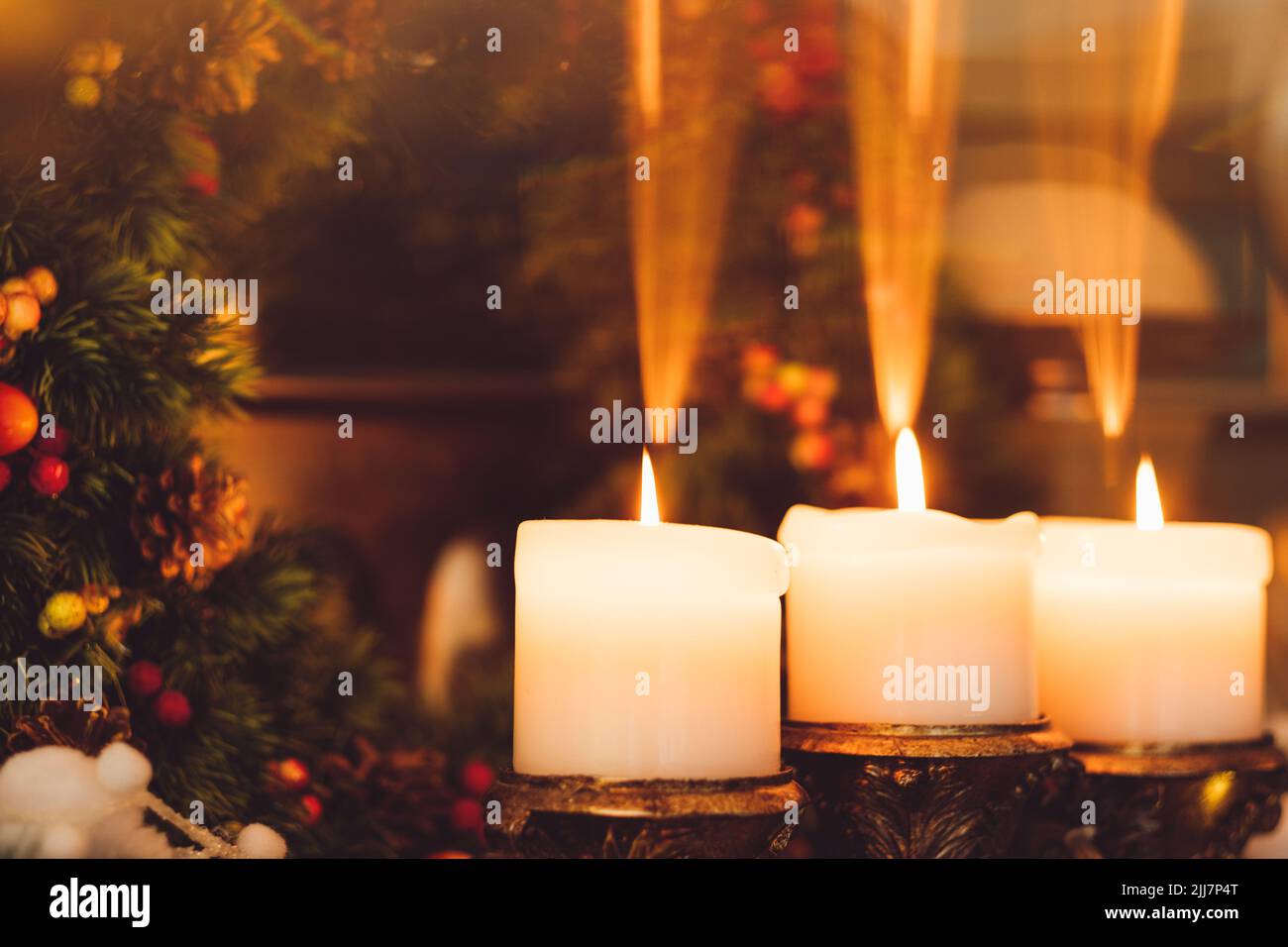 weihnachtskranz Dekoration festliche Ornament Stockfoto