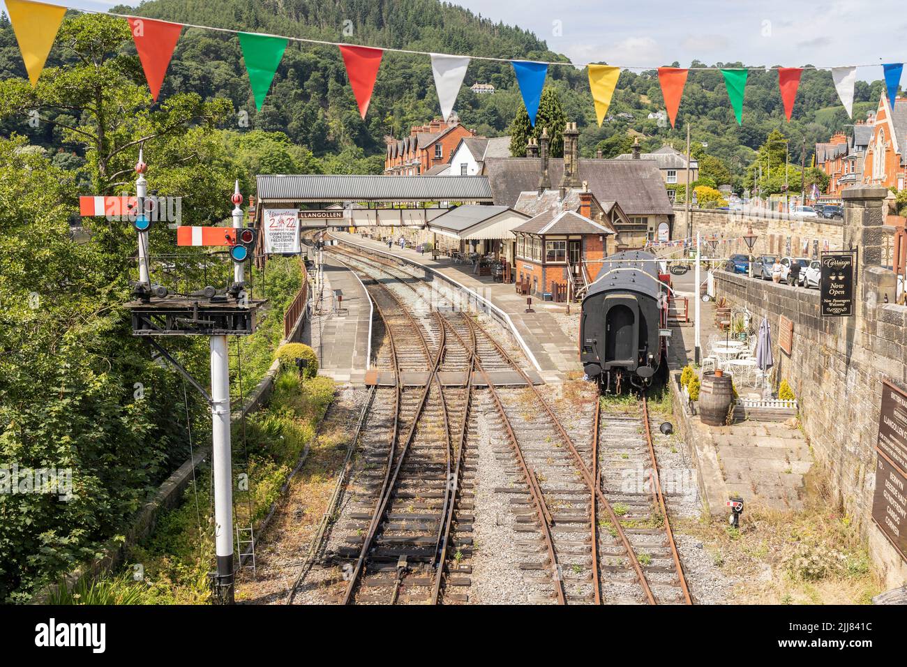Llangollen Wales vereinigtes Königreich Juli 16 2022 Llangollen Heritage Railway Station, North Wales Stockfoto