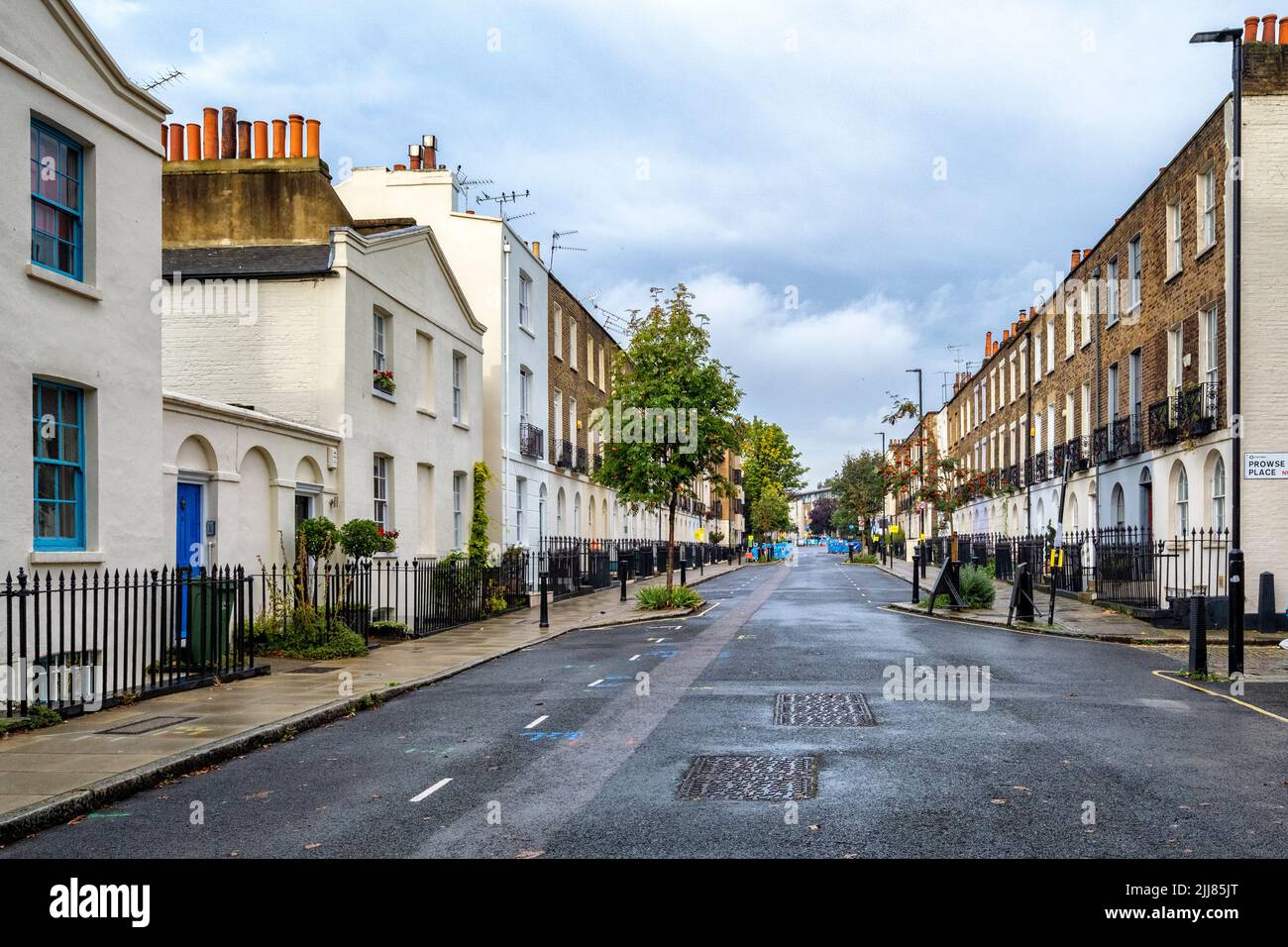 Jeffreys Street, Camden Town, London, England - spät georgianische Terrassen in Nord-London Stockfoto