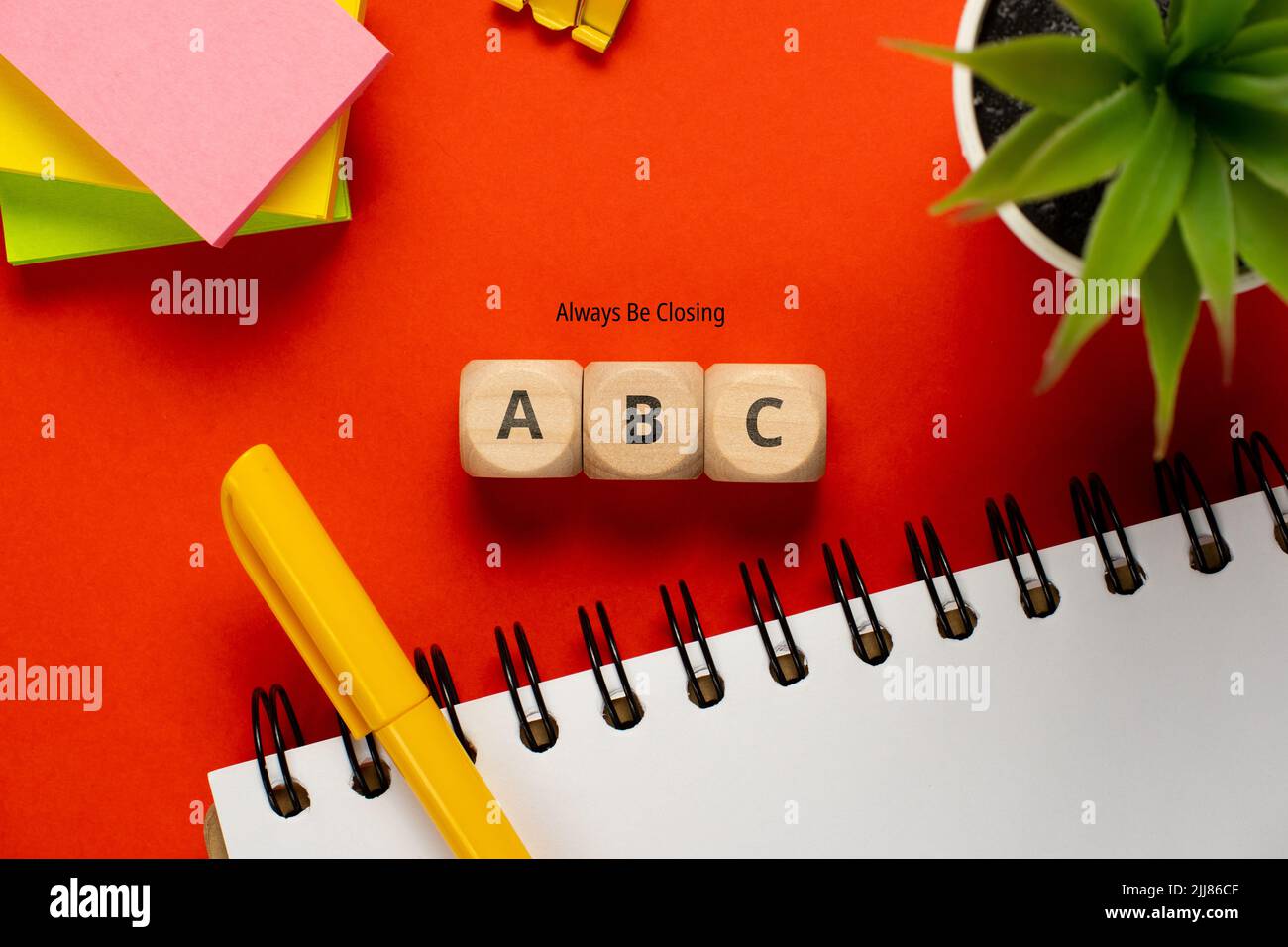 Konzept Business Marketing Akronym ABC oder immer schließen. Stockfoto