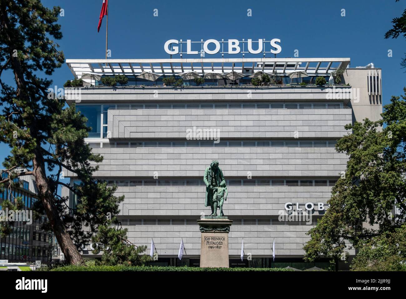 Globus Kaufhaus an der Bahnhofstrasse in Zürich, Schweiz Stockfoto