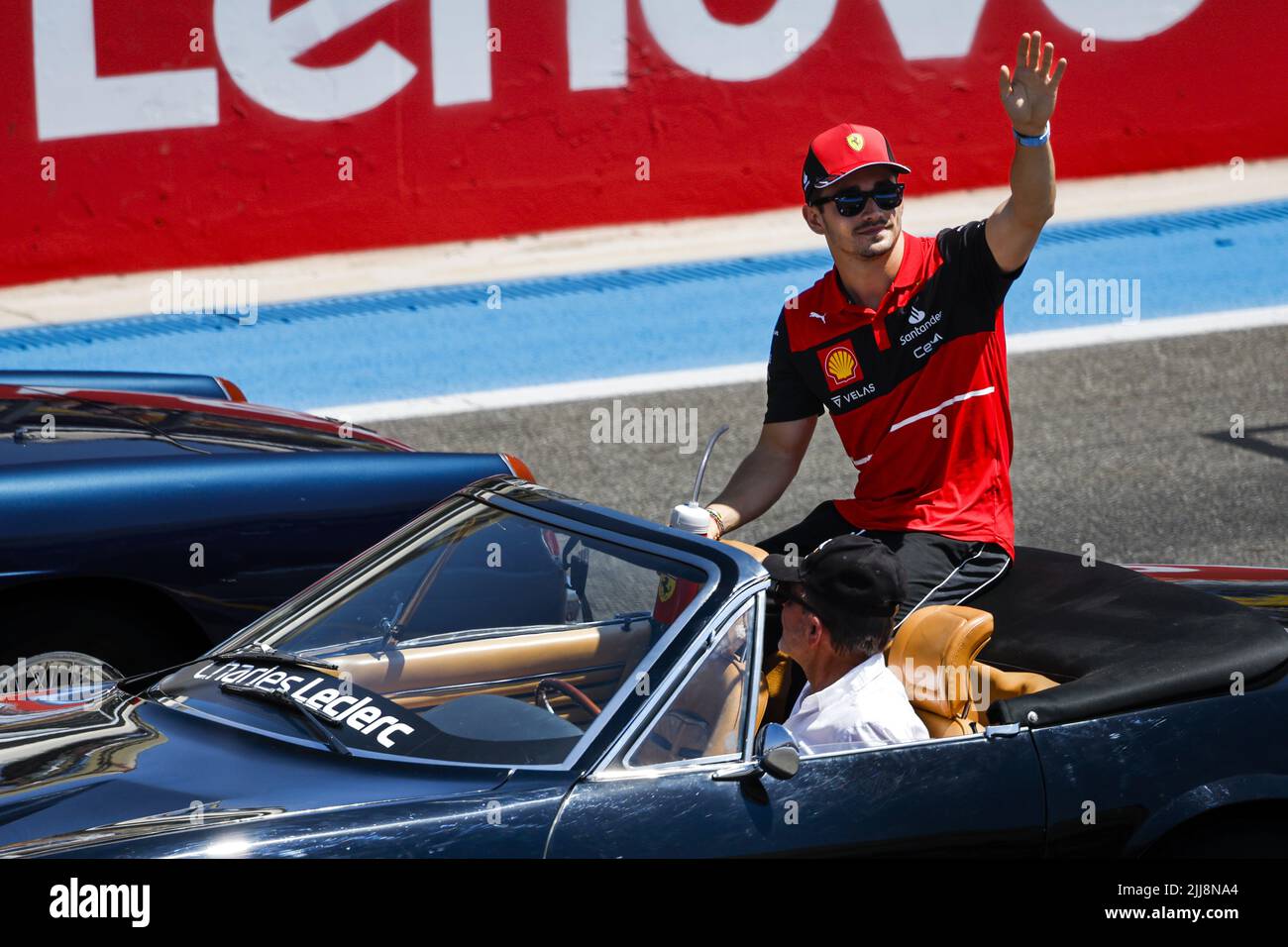 Während der Formel 1 Lenovo Grand Prix de France, Grand Prix von Frankreich 2022, 12. Runde der FIA Formel 1 Weltmeisterschaft 2022 vom 22. Bis 24. Juli 2022 auf dem Circuit Paul Ricard, in Le Castellet, Frankreich - Foto: Julien Delfosse / Dppi/DPPI/LiveMedia Stockfoto