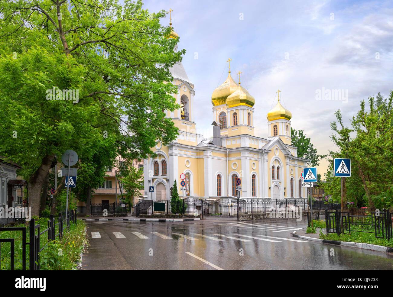 Tempel der Heiligen des Moskauer metochion des Diveevsky Kloster. Nischnij Nowgorod, Russland Stockfoto