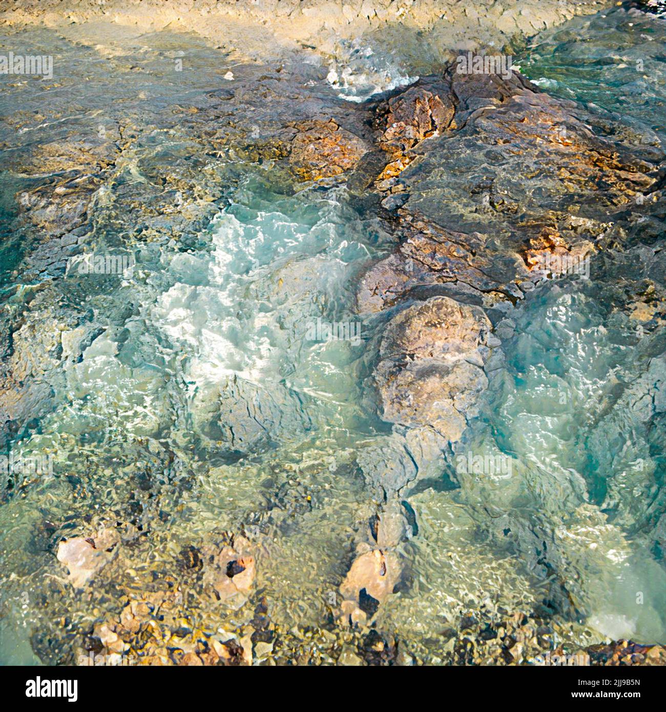 Abstrakte stürmische Meerwasser-Textur Stockfoto