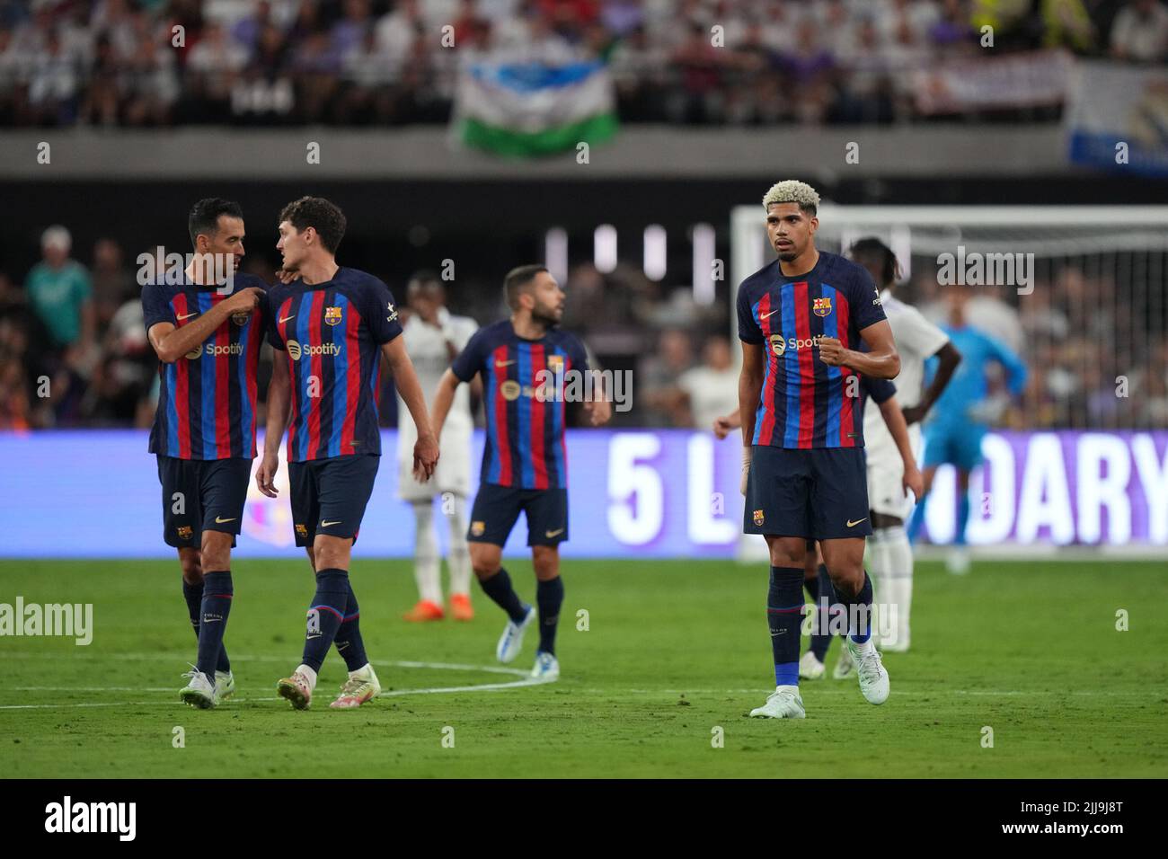 LAS VEGAS, NV - 23. JULI: Ronald Araújo von F.C Barcelona während des Fußballweltmeisterturspiels zwischen Real Madrid und F.C Barcelona in Las Vegas, NV am 23. Juli 2022 in Las Vegas, USA. (Foto von Louis Grasse/PxImages) Stockfoto