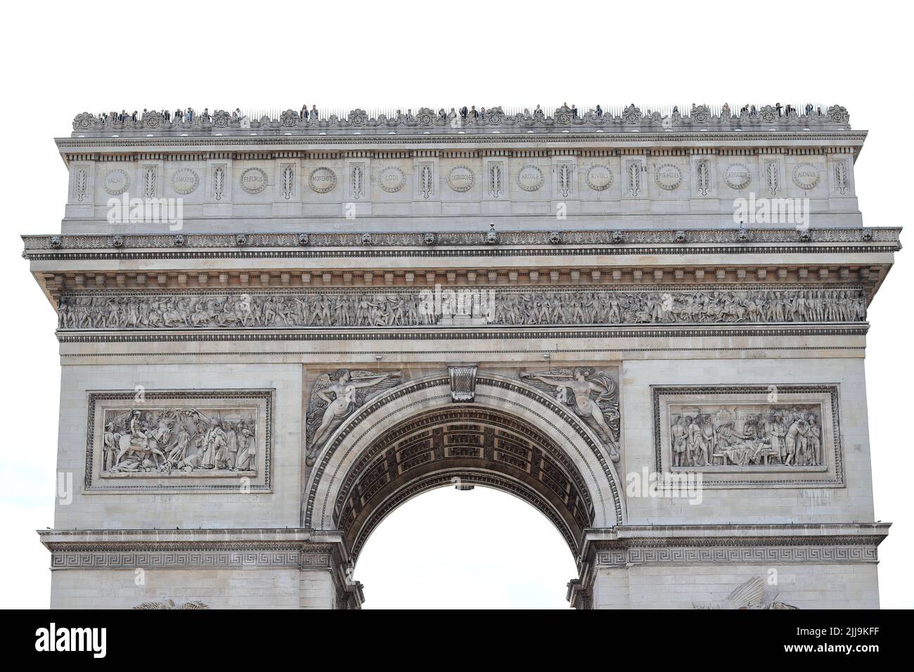 PARIS, FRANKREICH - 10. JUNI 2019: Straßenansicht des Triumphbogens, Triumphbogen, in Paris, Frankreich Stockfoto