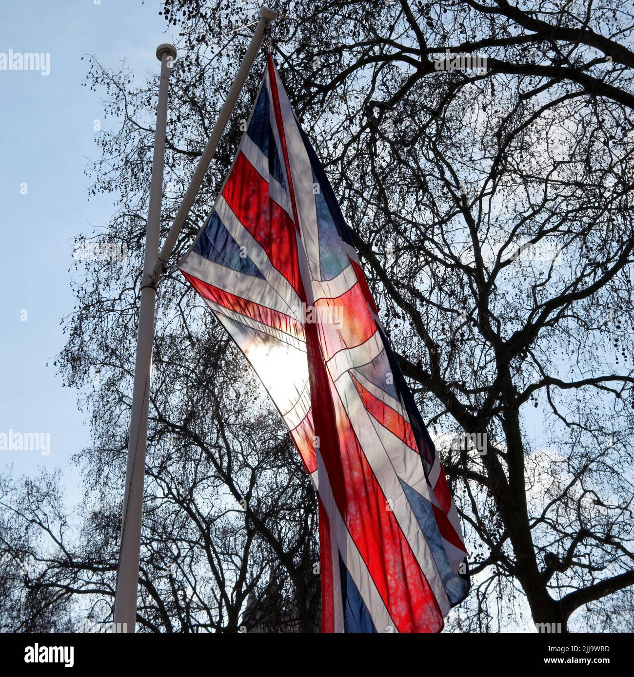 Union Jack, Nationalflagge des Vereinigten Königreichs von Großbritannien und Nordirland Stockfoto