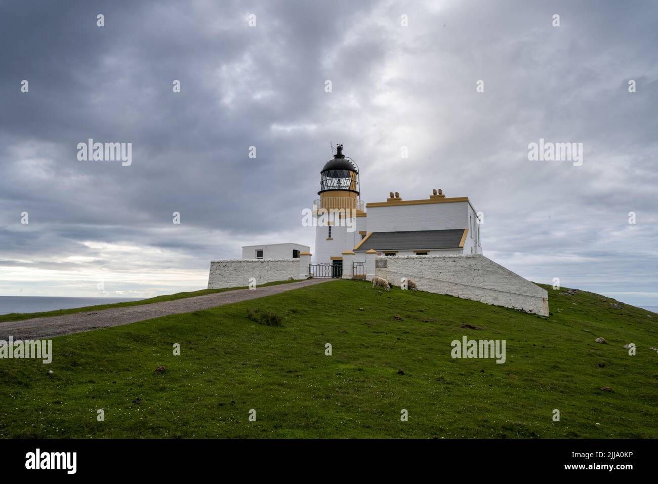 Leuchtturm bei Stoer Head bei Lochinver, Sutherland Stockfoto