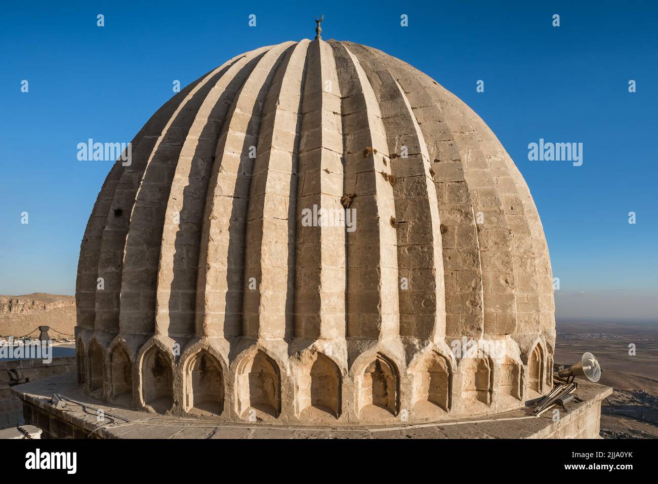 Zinciriye Medresesi Dach Nahaufnahme in Mardin, Türkei Stockfoto