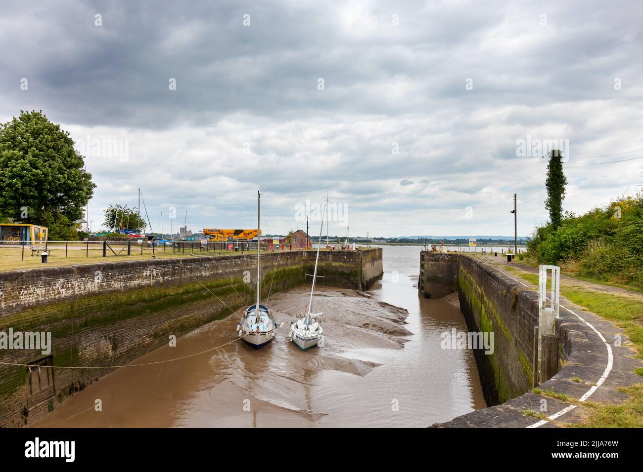 Lydney Harbour, Severn Estuary, Gloucestershire. Stockfoto