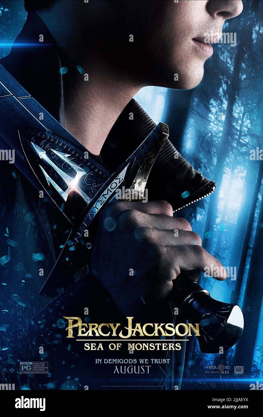 LOGAN LERMAN POSTER, PERCY JACKSON: MEER DER MONSTER, 2013 Stockfoto