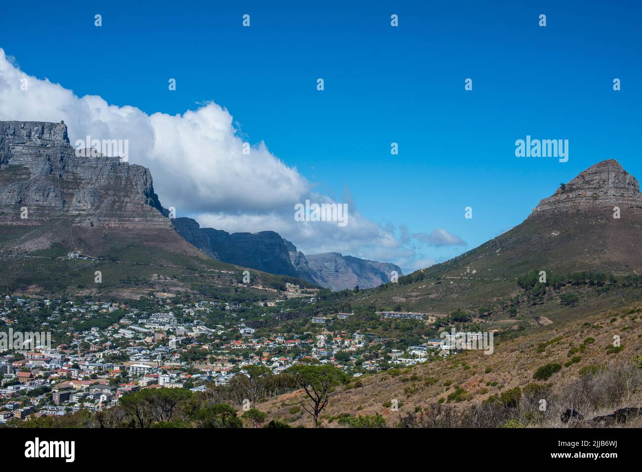 Table Mountain und Lion's Head, Kapstadt Stockfoto
