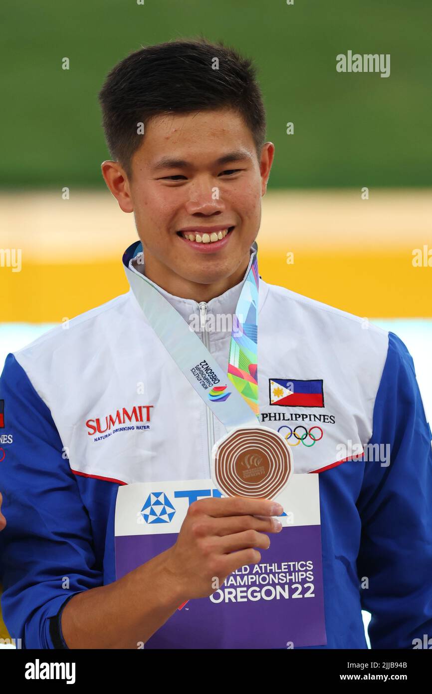 Hayward Field, Eugene, Oregon, USA. 24.. Juli 2022. Ernest John Obiena