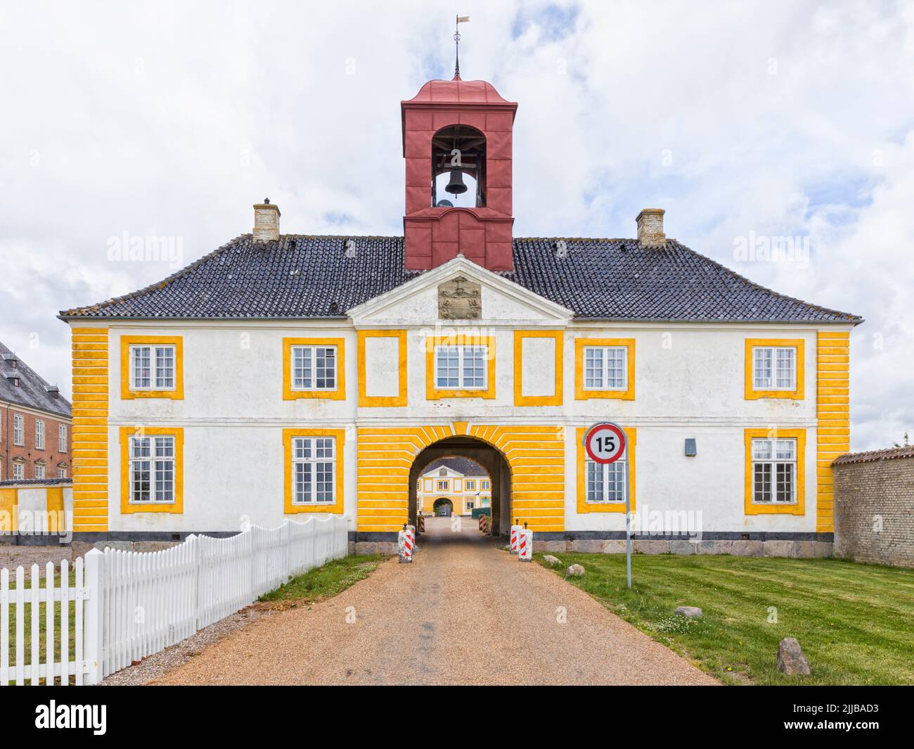 Torhaus von Schloss Valdemars aus dem 17.. Jahrhundert in der Nähe von Svendborg, Dänemark Stockfoto