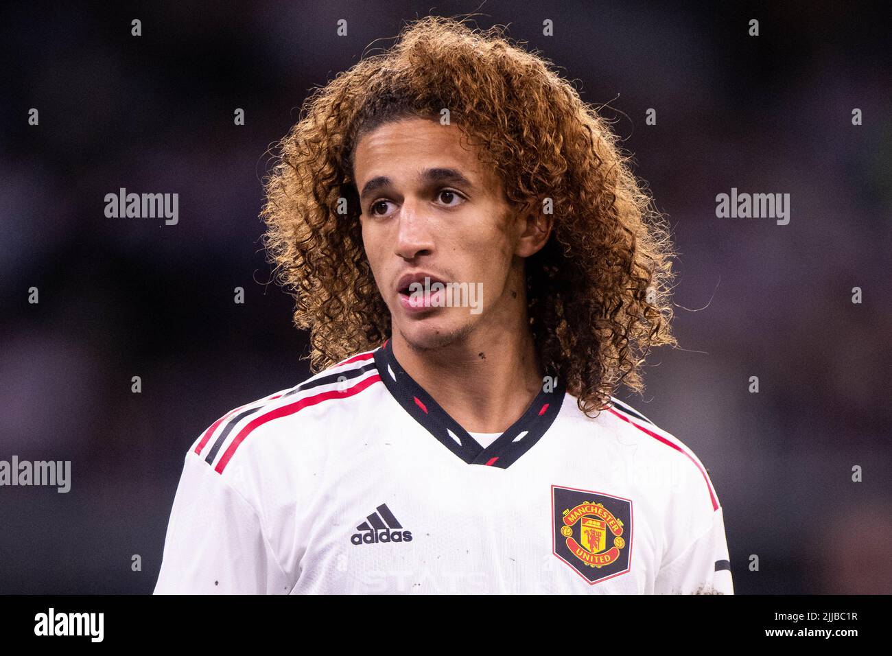 PERTH, AUSTRALIEN - 23. JULI: Hannibal Mejbri von Manchester United während des Vorsaison-Freundschaftsspiel zwischen Manchester United und Aston Villa in Opt Stockfoto