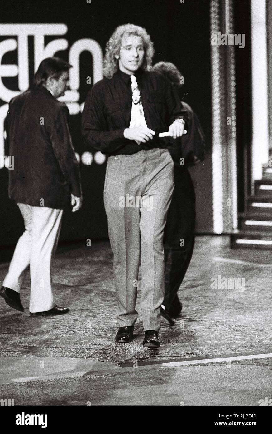 Der deutsche Moderator, Entertainer, Showmaster, Thomas Gottschalk während der Fernsehsendung Wetten, dass..? (Ausgabe 69) aus Saarbrücken. Stockfoto