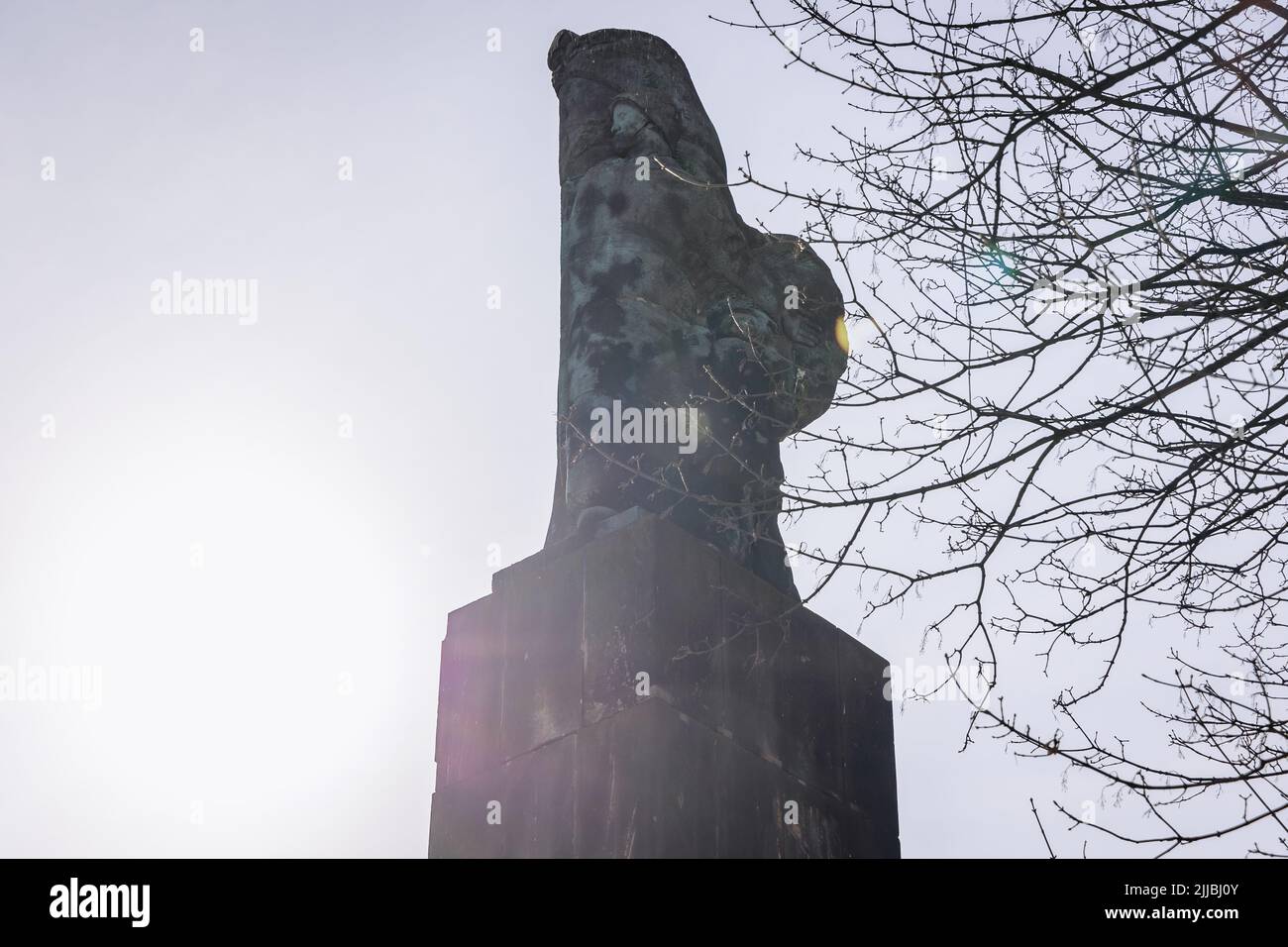 Dankesdenkmal der Roten Armee auf dem Opferplatz des Ghettos in Rzeszow, der größten Stadt im Südosten Polens, der Hauptstadt der Woiwodschaft Subkarpaten Stockfoto