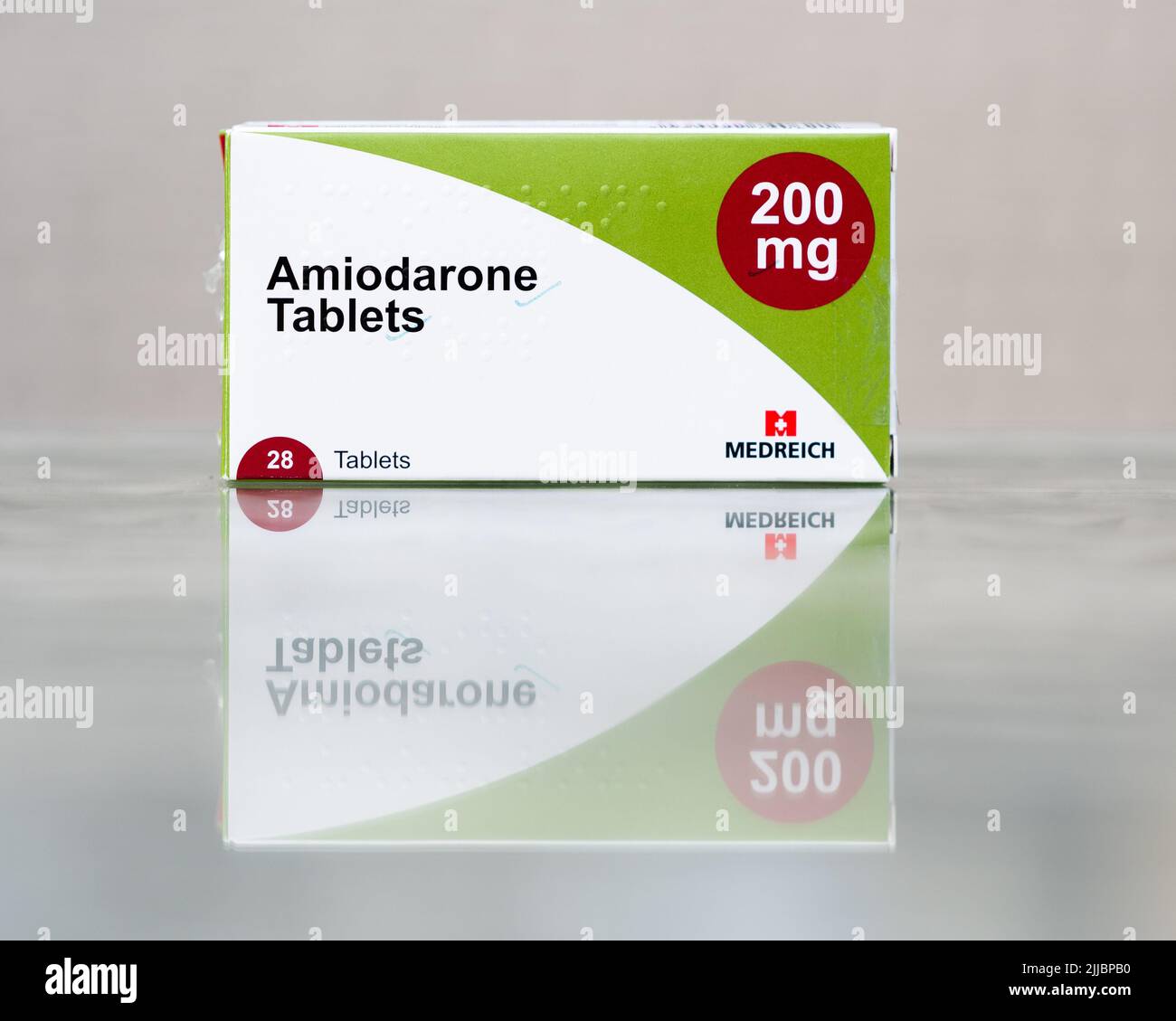 Amiodaron ist ein Arzneimittel zur Behandlung von Herzrhythmusstörungen (Arrhythmen) Stockfoto