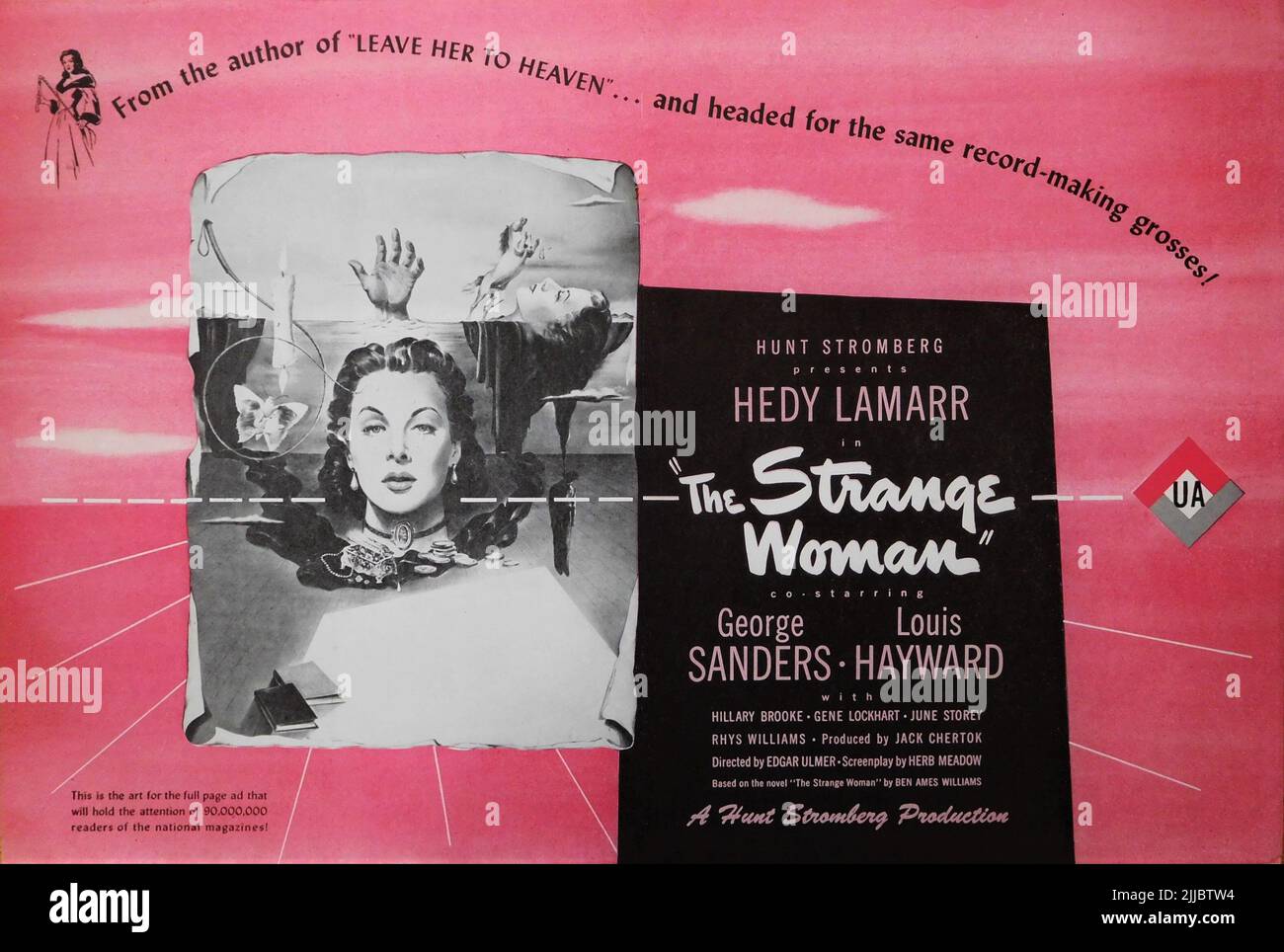 HEDY LAMARR in THE STRANGE WOMAN 1946 Regisseure EDGAR G. ULMER und DOUGLAS SIRK Roman Ben Ames Williams Hunt Stromberg Productions / Mars Film Corporation / United Artists Stockfoto