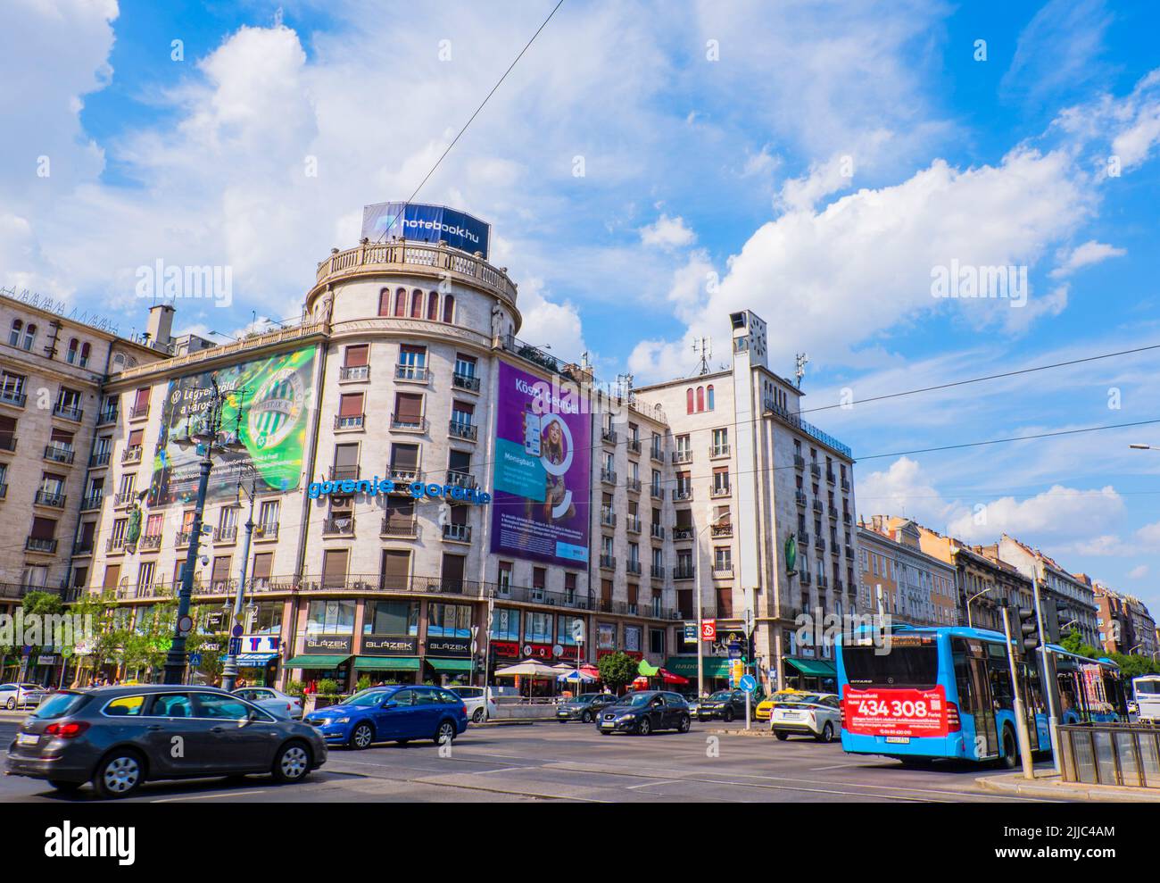Kreuzung Astoria, Palota Negyed, Budapest, Ungarn Stockfoto