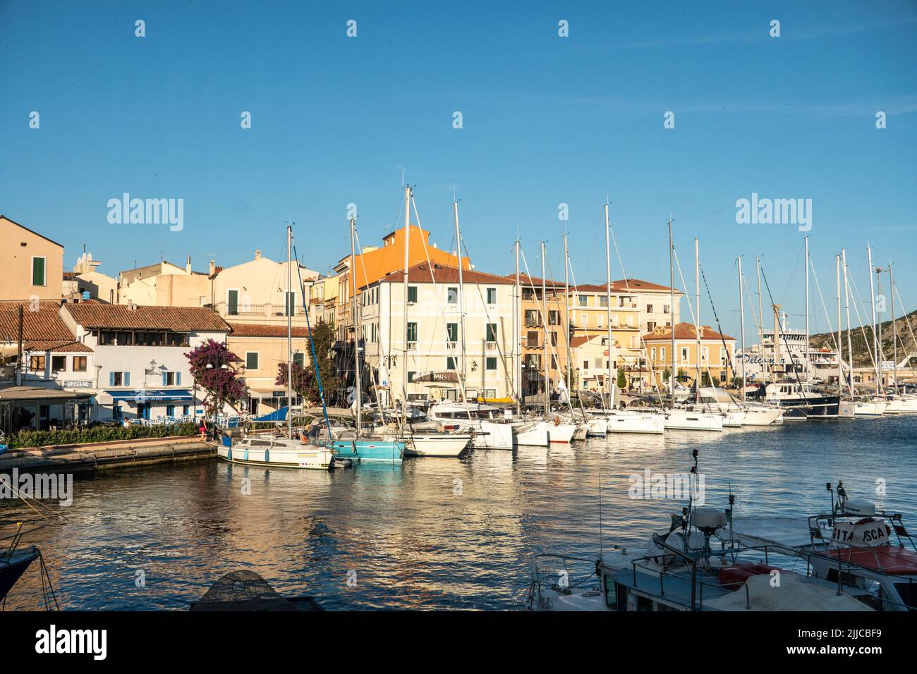 Hafen von Isloa La Maddalena , Sardinien, Italien, Europa Stockfoto