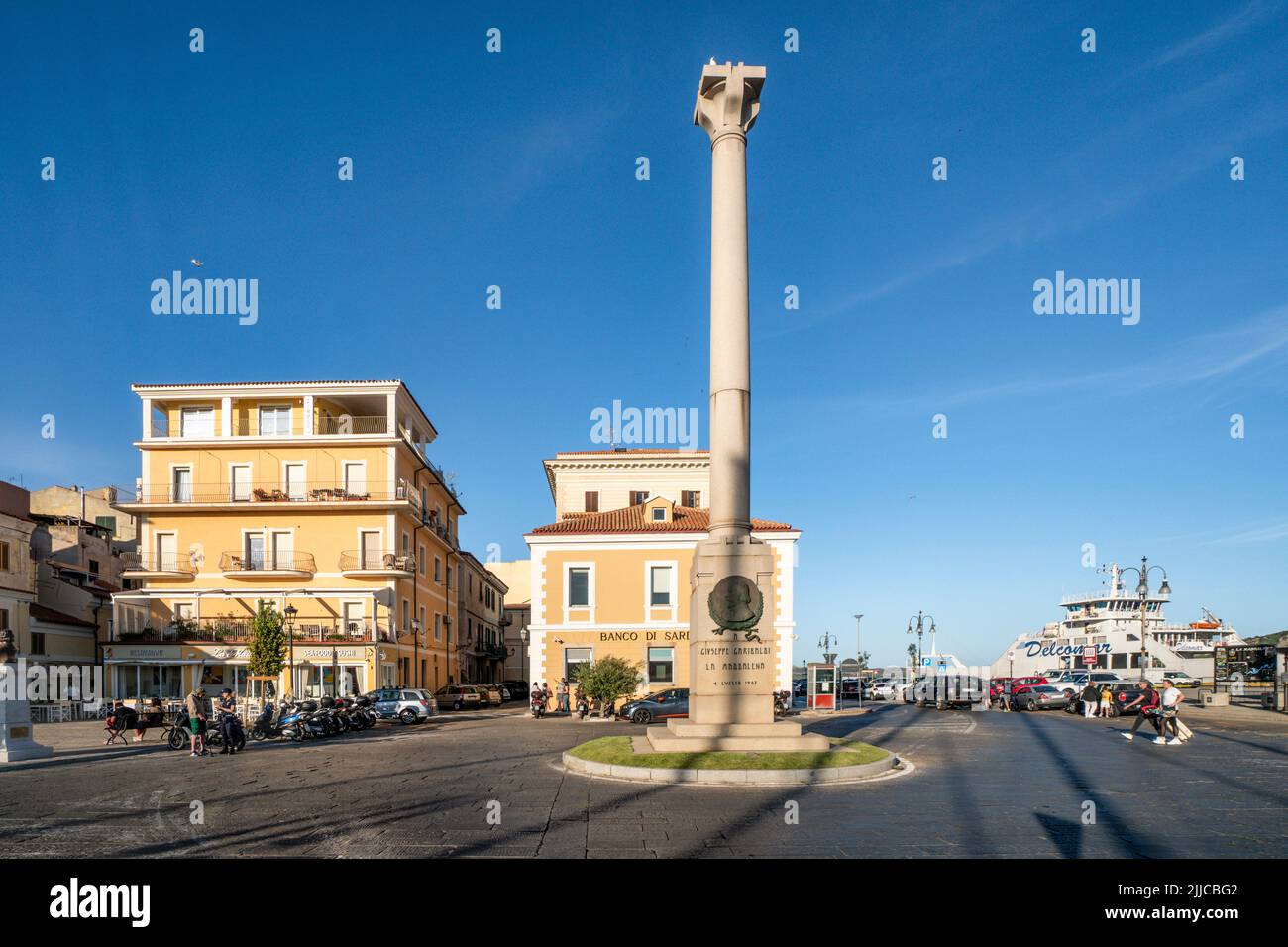 Denkmal Coloma Garibaldi, Isloa La Maddalena, Stockfoto